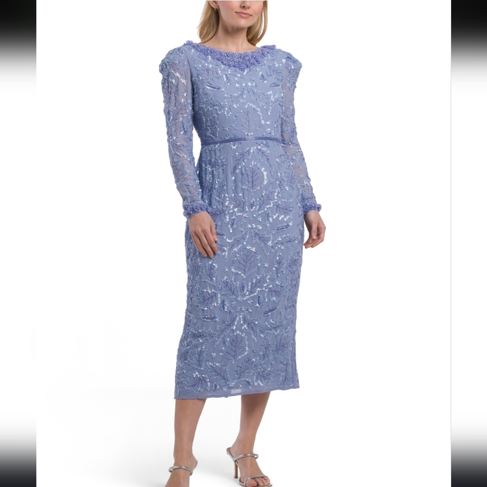 AA- Elegant Blue Lace Dress